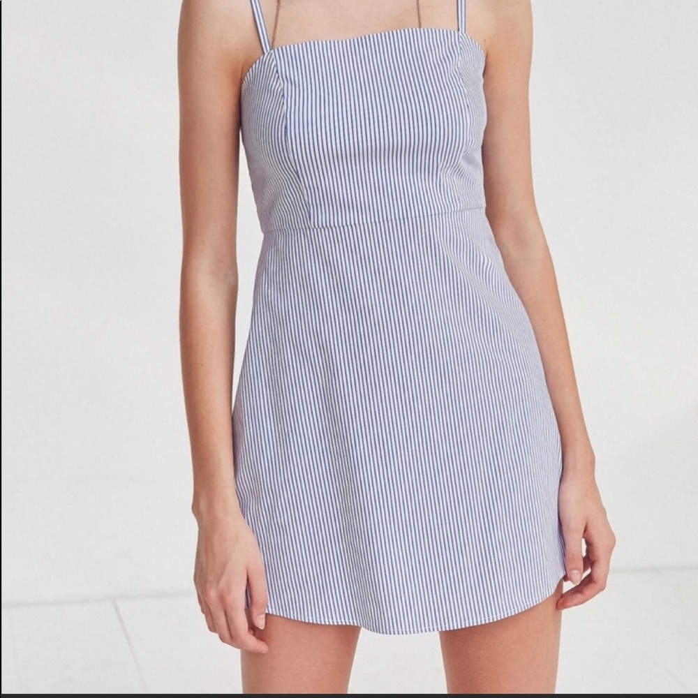 Urban outfitters blue and white stripe mini dress